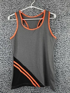LEGGINGS PARK Active Yoga Work-Out Sport Sleeveless Grey Top with Racerback - Picture 1 of 10