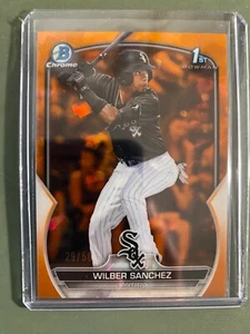 2023 Bowman Chrome Sapphire Wilber Sanchez 1st #29/50 White Sox BCP-6 - Picture 1 of 2