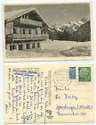 14813 - Ski-Hütte Hochleite bei Oberstdorf - Echtfoto - AK, gelaufen 13.2.1956