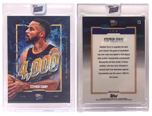 2024-25 Topps Now #13 STEPHEN CURRY 1ST PLAYER W/ 4000 3 POINTERS WARRIORS - Picture 1 of 3