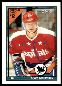 1991-92 O-Pee-Chee Sharks & Russians Inserts Bengt Gustafsson #2S San Jose