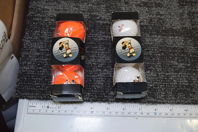 Vintage 1970s Disney World Golfing Mickey Mouse Emporium Gift Shop 6 Golf Balls - Image 1 of 4