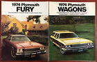 Two 1974 Plymouth Us Brochures Fury And Wagons Gran Coupe Iii Ii I Satellite