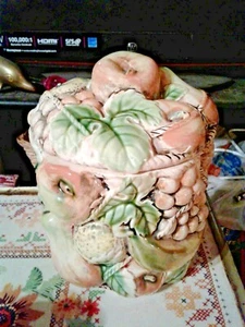 KERAMIK MAJOLIKA FRUCHTMUSTER JAPAN KANISTER (2) - Bild 1 von 6