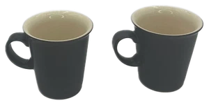 Denby Energy Mug Coffee Cocoa White Charcoal England Set of 2 - Picture 1 of 4