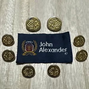 8 Ersatzknöpfe für einen John Alexander Blazer - goldfarben massiv Metall - Bild 1 von 6
