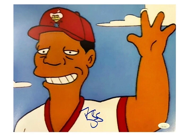 Darryl Strawberry Signed The Simpsons 11x14 Baseball Photo (JSA) - Image 1 of 1