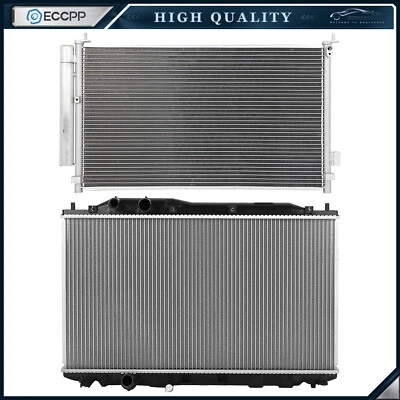 Aluminum Radiator & AC Condenser Cooling Kit For 2006 2007 2008-2011 Honda Civic Foto 1 de 4