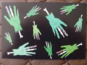 POSTCARD....."HAND BONE"...HANDS...BONES....GREEN HANDS...SPOOKY..ARTISTIC - Bild 1 von 1