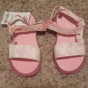 Carter's Sandals Pink and White 8 Toddler NWT Light Up Curazao Tie Dye - Picture 1 of 5