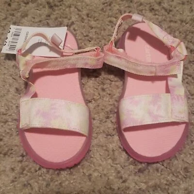 Sandalias Carter's Rosa y Blanco 8 Niño Pequeño Nuevas con Etiquetas Iluminar Curazao Tie Dye Foto 1 de 4