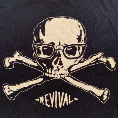 Следующий уровень мужской графический футболка черный белый череп кости возрождение ворота 3XL - Изображение 1 из 4