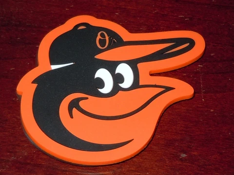 BALTIMORE ORIOLES Vtg Large MLB RUBBER Baseball FRIDGE MAGNET Standings Board Cover