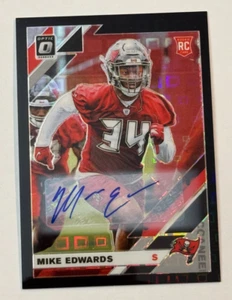 2019 Panini Donruss Optic Black Pandora Rookie Auto #136 Mike Edwards Tampa /25 - Picture 1 of 2