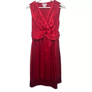 Motherhood Maternity Dress Womens Midi Sheath Small Red Sleeveless Holiday Fall - Picture 1 of 13