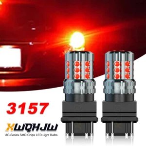 XWQHJW CANBUS sin errores 3157 bombillas LED rojas flash estroboscópico freno cola - Imagen 1 de 11