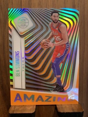 BEN SIMMONS 2020-21 PANINI ILLUSIONS AMAZING #8 ORANGE  - Image 1 of 2