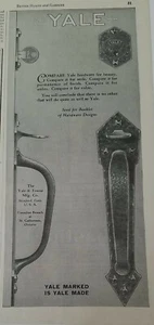1927 Yale & Towne Mfg. Hammered design door handle Hardware vintage ad - Picture 1 of 1