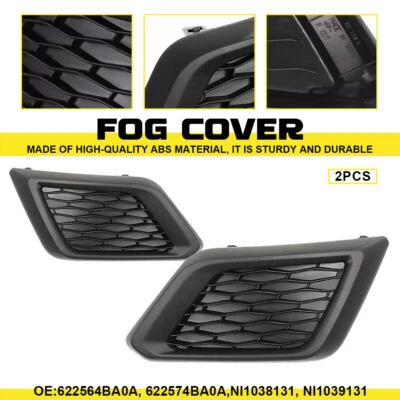 2X Front Fog Light Cover & Left Right Side FIT Nissan Rogue 2014-2015 2016 QLL Foto 1 de 4