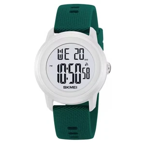 * SKMEI Damen Herren Armbanduhr Digital Armband Silikon Grün Weiß  - Bild 1 von 10