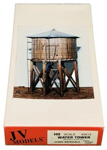JV Models #2013 Escala HO Torre de Agua de Madera Cortada con Láser Kit Artesanal - Nuevo en Caja - Imagen 1 de 6