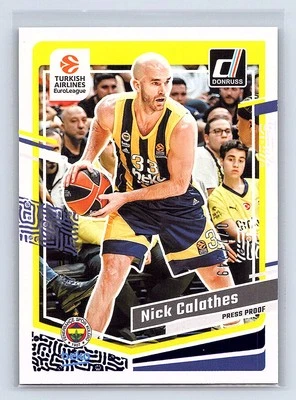 Nick Calathes 2023-24 Donruss Turkish Airlines EuroLeague #74 Press Proof #/249 - Image 1 of 2