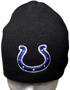Indianapolis Colts NFL bestickt bündchenlos Strick Stadium Beanie Mütze schwarz - Bild 1 von 8