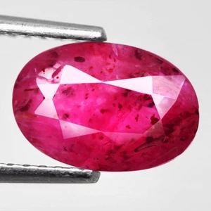 1.66Ct. Natural Gemstone Ruby Pinkish Red Oval Normal Heated Tanzania Ravishing! - Picture 1 of 7