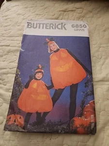 1988 BUTTERICK MISSES PUMPKIN COSTUMES PATTERN #6850 CUT - Picture 1 of 6