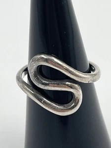 Abstraktes Design Sterling Silber Modernist Ring 925 Größe 6,5 3,2 g - Bild 1 von 5