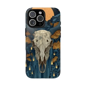 Phone Ink - Cover Case for iPhone Galaxy Pixel - Elk Skull Floral Silk Glow - Picture 1 of 261