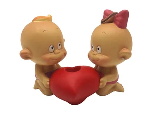 WINDEL WINNI Figur / Kerzenhalter Pärchen Hochzeit Valentinstag Paar Herz Winnie - Bild 1 von 4