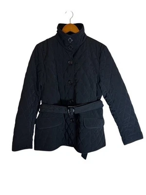 Geoffrey Beene Women's Jacket Size L Black Puffer Belted Button Winter Coat - Image 1 of 4