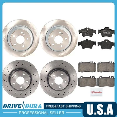 适用于 2006 - 2006 梅赛德斯 - 奔驰 S350 前后盘式制动垫套装盘式制动转子 — 第 1/4 张图片