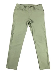 Pantalones Lululemon Para Hombres 34 Verde 5 Bolsillos Elastizados Informales Cremallera Cónica Mosca Atléticos - Imagen 1 de 9