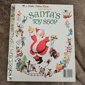 SANTA'S TOY SHOP Vintage Christmas 1950 Walt Disney Little Golden Book 1st Ed. - Bild 1 von 6