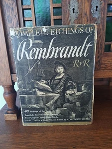 1937 Complete Etchings of Rembrandt RVR 1st De Luxe Ed Hardcover with DJ - Picture 1 of 23