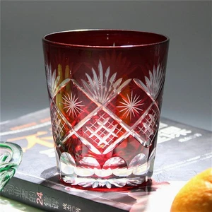 Hand Cut To Clear Backe 9oz Edo Kiriko Crystal Whiskey Glasses Gift Packing 1pc - Picture 1 of 14