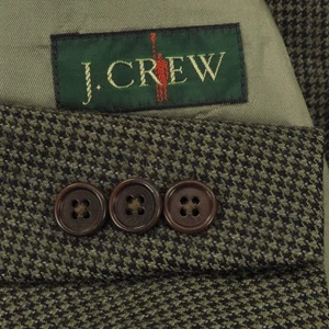 VINTAGE J Crew Blazer 42R Wool Houndstooth Sport Coat Oarsman Jacket USA Made - Picture 1 of 19