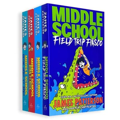 James Patterson Middle School Collection 4 Books Set (Book 10-13) (From Hero to  - Image 1 of 3
