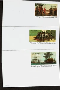 1983 U.S. POSTAL CARD BiCentennial Series LOT OF 3 Sc#UX98- Mint - Picture 1 of 1