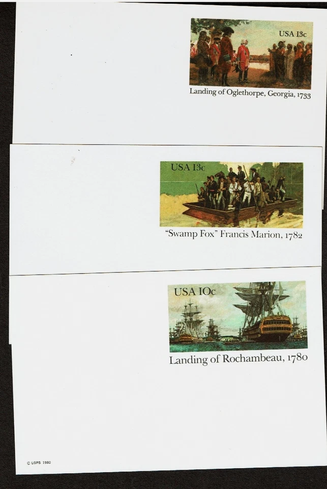 1983 U.S. POSTAL CARD BiCentennial Series LOT OF 3 Sc#UX98- Mint - Image 1 of 1