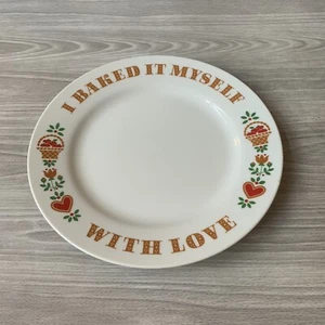 Plato de porcelana japonés vintage 1982 Avon "HORNEADO CON AMOR" 9,25" - Imagen 1 de 4