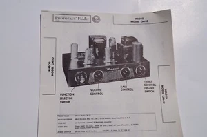 Amplificador de audio de tubo vintage SAMS Photofacts 1954 modelo MASCO CM-10, amplificador, 10 vatios - Imagen 1 de 2