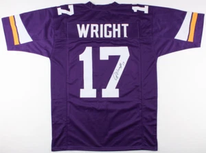 Jarius Wright Signed Minnesota Vikings Jersey (JSA COA) U of Arkansas Wide Out - Picture 1 of 5