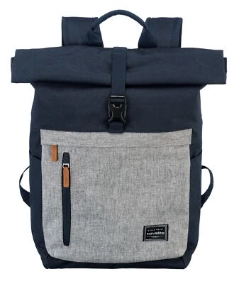 travelite Basic Rollup Backpack Rucksack Tasche Marine / Grey Blau - Bild 1 von 4