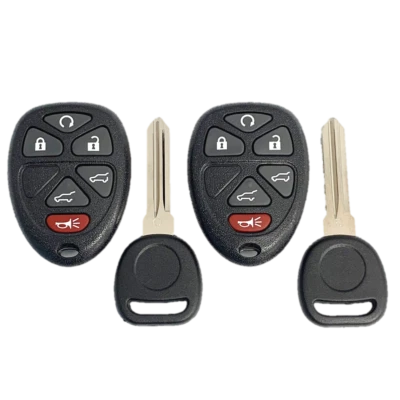 2 fobs de controle remoto sem chave eletrônicos OEM + chaves de chip 6 botões OUC60270 15913427 - Imagem 1 de 3