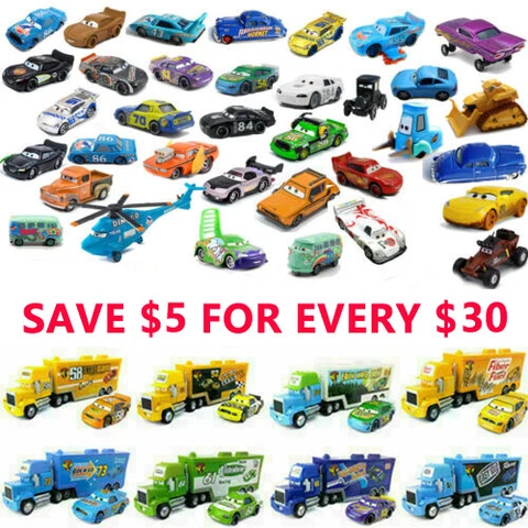 Disney Cars Pixar Lightning McQueen Mack Hauler Truck & Car Set Model Gift Toys Cover
