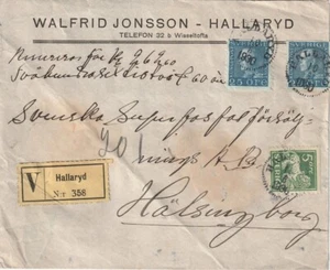 SWEDEN: Insured cover Hallaryd 1930. - Picture 1 of 1