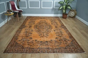 VINTAGE TURKISH RUG, Boho Home Decor Rug, Carpet, 5.94x9.25 ft H-2272 - Picture 1 of 10